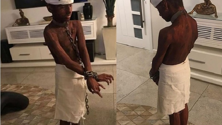 Lidh me zinxhir të birin dhe i publikon foton si skllav, mamaja ‘kryqëzohet’ në rrjetet sociale
