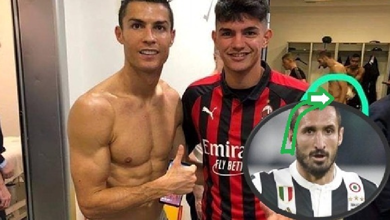 Futbollisti i Milanit kërkoi foto me Ronaldon, Chiellini “e përshëndet” i zhveshur (Foto)