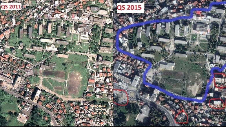 Imazhet nga sateliti/ Si i shkatërroi mandati i Bashës hapësirat publike në Qytetin Studenti