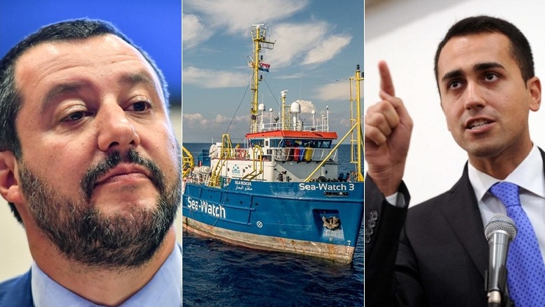 Anija me emigrantë e bllokuar në det, ‘krisje’ në qeverinë italiane, Di Maio: Të vijnë gratë dhe fëmijët. Salvini: Në Itali nuk hyn askush
