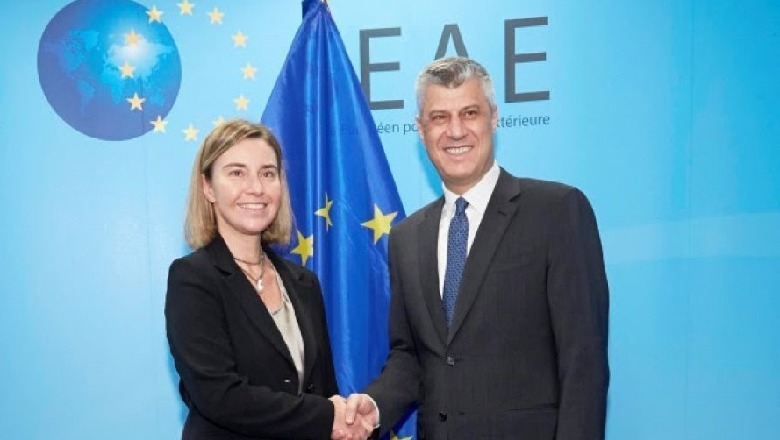 Dialogu në Bruksel, Mogherini: Të shmangen tensionet! Thaçi: Paqja në Ballkan, kur Serbia të njohë Kosovën