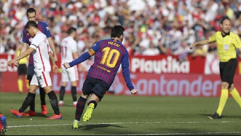 ‘Tripleta’ e 50 në karrierë, ‘heroi’ Messi nderon Barcelonën kundër Sevillia-s