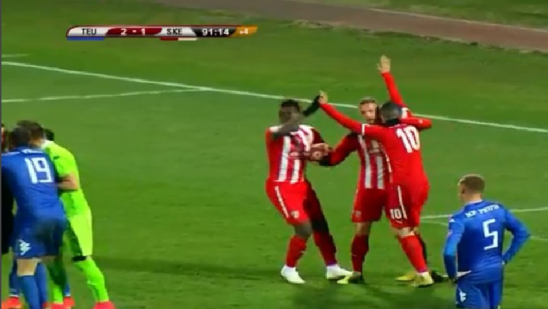 Kontestime për arbitrin dhe gol në minutat e fundit, Teuta me Skënderbeun ‘luftë’ për 1 pikë