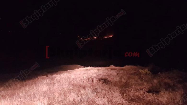 Mali në flakë në Pogradec, zjarri rrezikon një banesë, banorët: Ndihmë! (VIDEO)