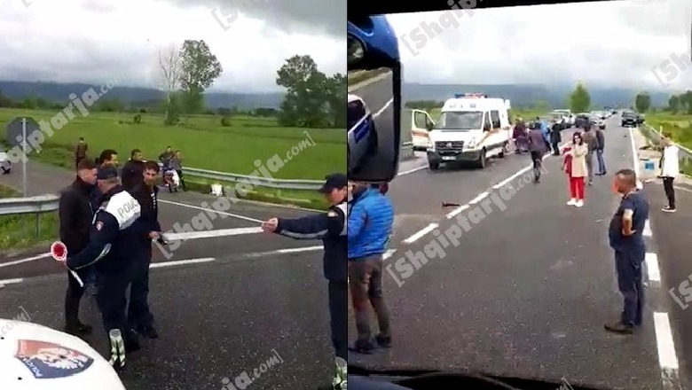 Po udhëtonin me motor, përplasen nga makina, vdes i moshuari, rëndë gruaja në Lezhë (VIDEO)