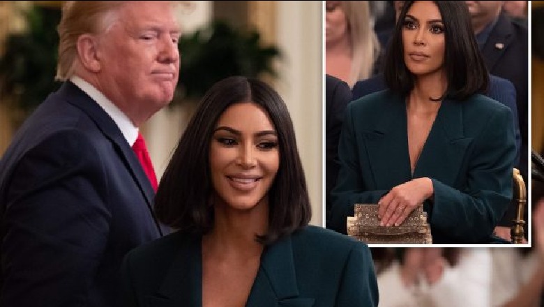Kim Kardashian sërish takim me Trump, presidenti nuk ia ndan sytë (FOTO)
