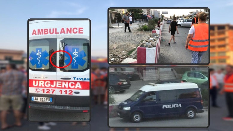 Banorët e Astirit bllokojnë rrugën në 'Unazën e Re', gurë makinës së policisë dhe thyejnë xhamin e ambulancës (FOTO)