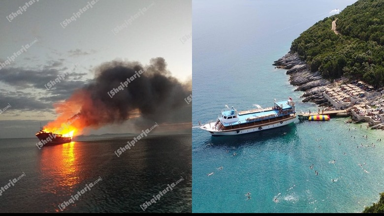 Krahasimi/ Si ishte dhe çfarë mbeti nga anija që u shkrumbua sot në Karaburun