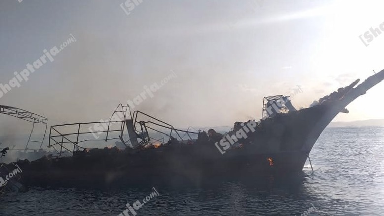 'Në bord ishin edhe 230 litra naftë...', DPD shpjegon kronologjinë e djegies së anijes në Karaburun