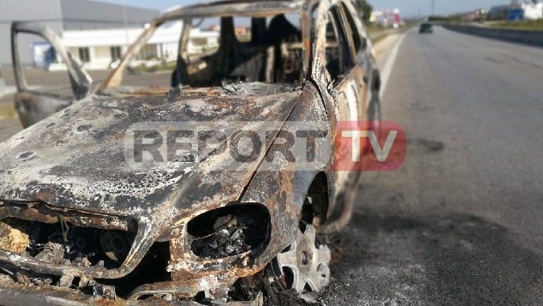 Lushnje- Fuoristrada merr flakë në ecje dhe shkrumbohet e tëra, shpëton për mrekulli drejtuesi i saj (VIDEO)