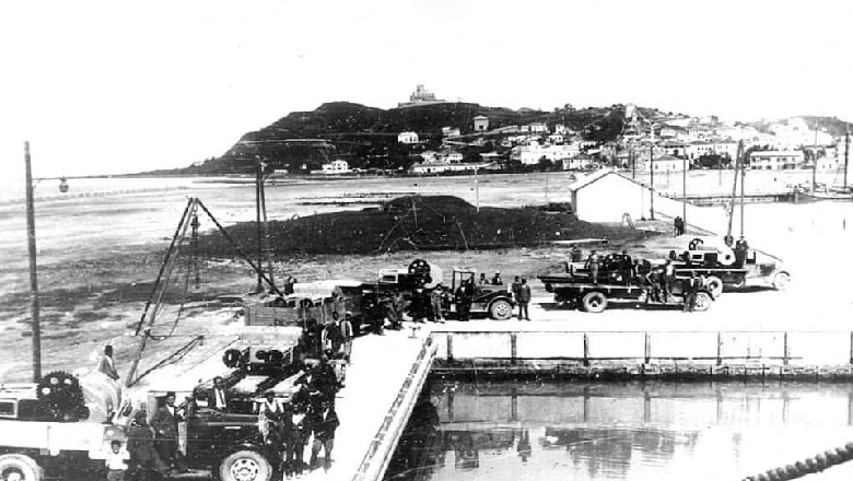 Pamje të rralla nga ndërtimi i portit të Durrësit dhe plani i qytetit pas tërmetit të 1926 (FOTO)