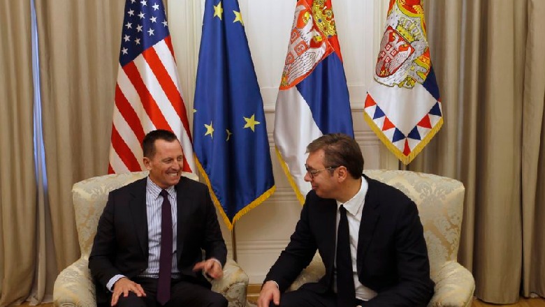 Beograd, Richard Grenell takohet me presidentin Vuçiç dhe kryeministren Ana Bërnabiç