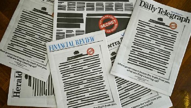 Një protestë ndryshe në Australi, gazetat hidhen në qarkullim tërësisht të censuruara