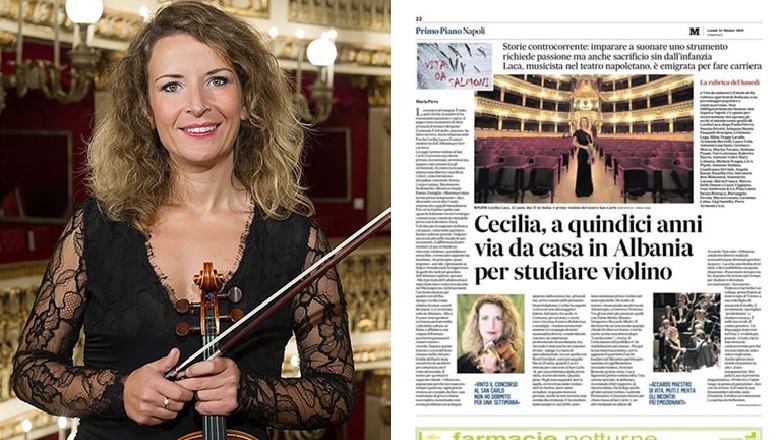 Shqiptarët pushtojnë teatrot më prestigjozë: Cecilia Laca violinë e parë në San Carlo të Napolit