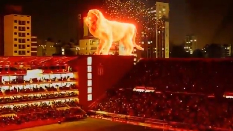 Hologrami me luan, inaugurimi i stadiumit të Estudiantes bën bujë në internet (VIDEO)