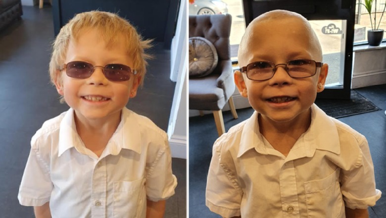 Djali 7-vjeçar pret flokët në mbështetje të shokut të tij me kancer
