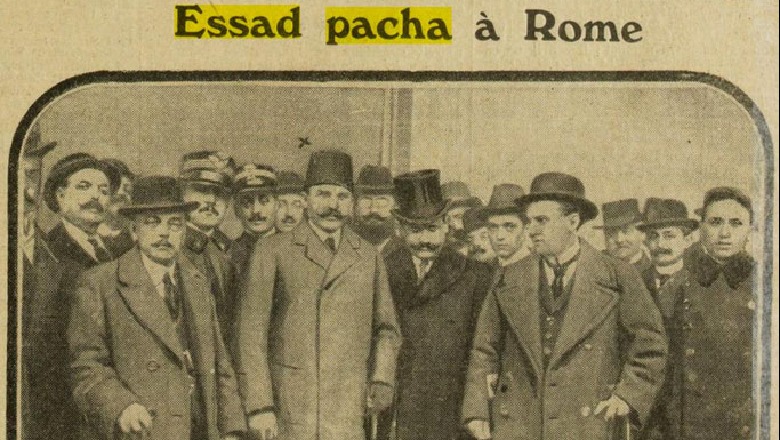 Italia (1914)/ Shkëmbimet midis Mbretëreshës së Italisë dhe Esat Pashë Toptanit në ballon e oborrit mbretëror italian