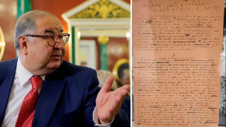 Oligarku rus Alisher Usmanov dhuron dorëshkrimin origjinal të Lojërave Olimpike të vitit 1892