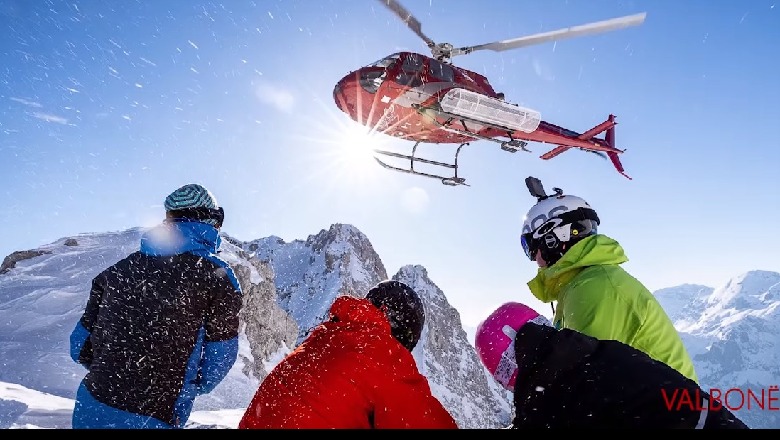 Aventurë e pazakontë me helikopter mbi majat e alpeve në Valbonë (VIDEO)