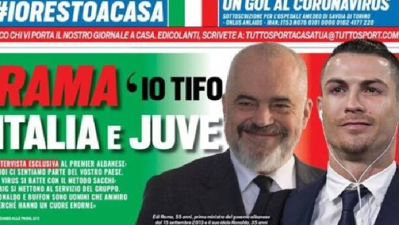 ‘Kielinin dhe Bonuçin do t’i doja ministra’, Rama për ‘Tuttosport’: Ne shqiptarët ndihemi pjesë e Italisë 
