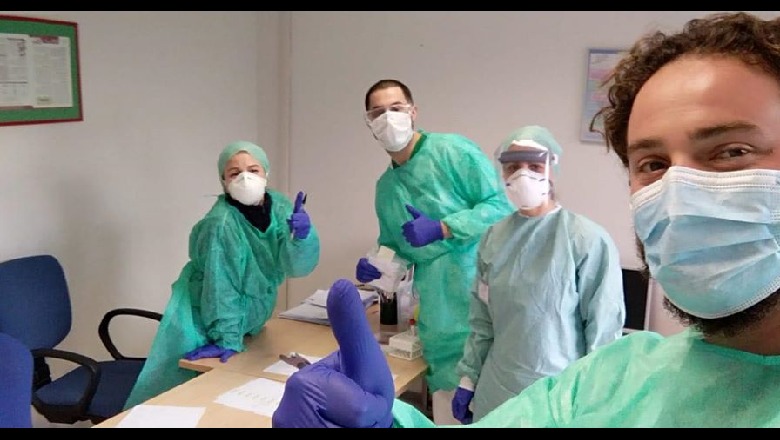 Ia nisën! Mjekët dhe infermierët shqiptarë në krye të detyrës krah kolëgëve italianë kundër COVID-19 (FOTO)