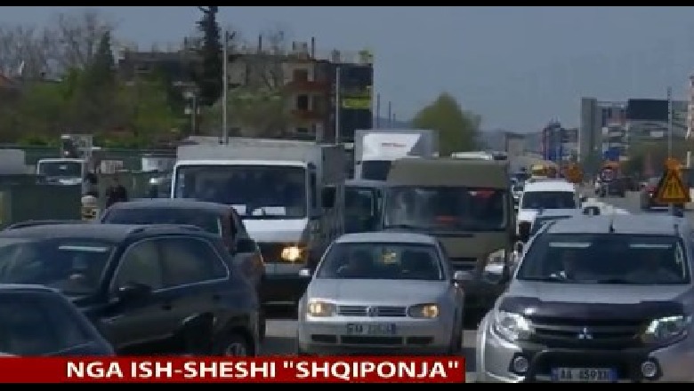 Situatë e përsëritur tek 'Shqiponja', trafik i rënduar automjetesh në hyrje të Tiranës 