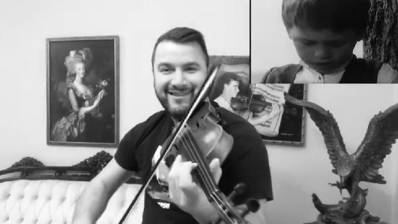  'Tomka dhe shokët e tij', melodia që na ka shoqëruar kaq vite vjen në violinë nga Flogert Shatraj (VIDEO)