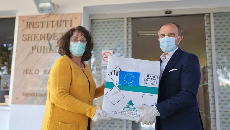 BE i dhuron Shqipërisë materiale kontrolli të testimit për COVID-19