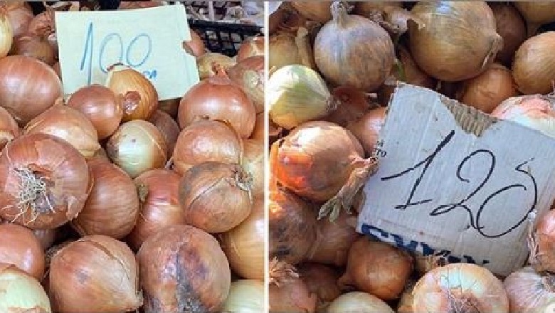 Braçe në tregun e fruta- perimeve në Tiranë: Supergrabitje! Qepët në Divjakë kushtojnë 12 lekë/kg, në Tiranë e shesin me 120!