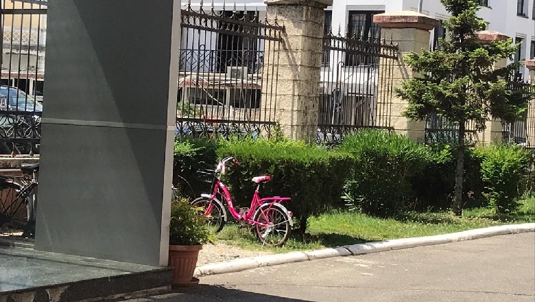 FOTOLAJM- Deputeti i opozitës së re parkon biçikletën 'pink' te Kuvendi, në karantinë mori para për karburantin e makinës 