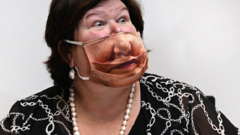 Belgjikë/ Maska e ministres së Shëndetësisë po bën “xhiron” e botës (FOTO)