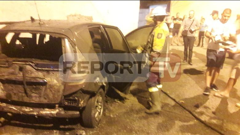 Digjet një 'Mercedes Benz' në Elbasan, shkak defekti në makinë (FOTO)