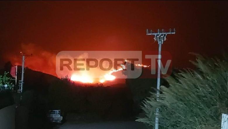 Zjarr masiv në kodrat e Tragjasit në Vlorë, era favorizon përhapjen e flakëve (VIDEO)