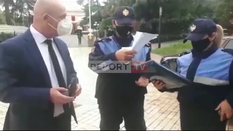 Video/ Momenti i gjobitjes së deputetëve që dolën nga Parlamenti pa maskë