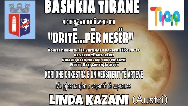 'Dritë...për nesër'/ Bashkia e Tiranës organizon koncert homazh për viktimat e COVID-19 në Shqipëri