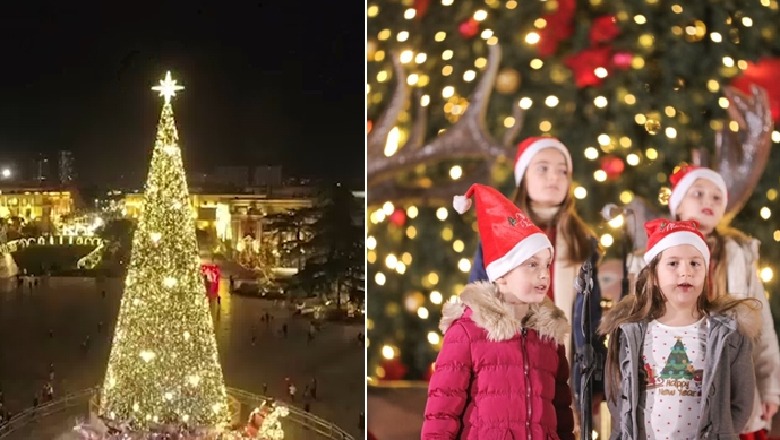 VIDEO: 3, 2, 1...Ndizen dritat e Pemës së Vitit të Ri te Sheshi 'Skënderbej'! Veliaj: Të japim mesazhe shprese! Rama: Këto kohë festash të rrimë në shtëpi