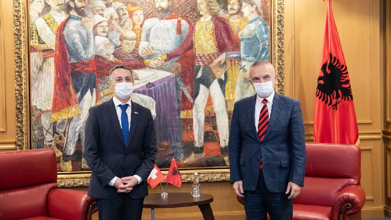 Ministrin e Jashtëm të Konfederatës Zvicerane, Ignazi Cassis dhe presidenti Ilir Meta