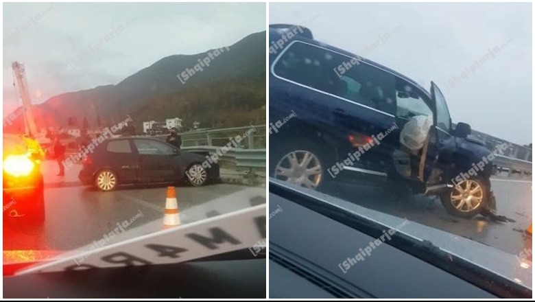 Aksident masiv në autostradën Tiranë- Elbasan mes 3 makinash! Më vonë përplaset 'Benzi' me një tjetër automjet (VIDEO)