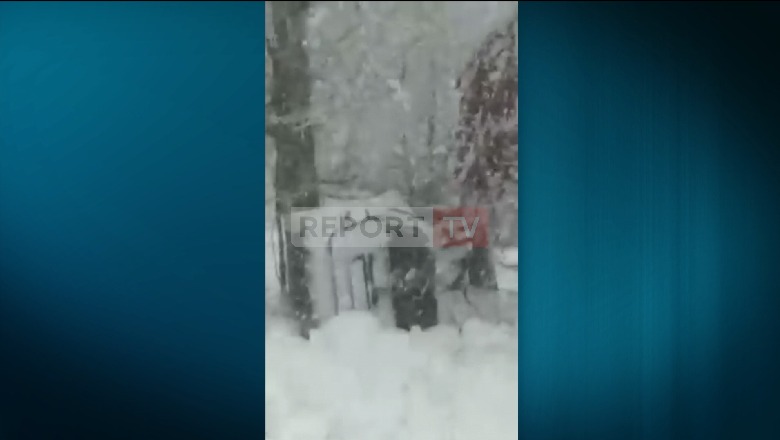 Videolajm/ Orteku i dëborës godet makinën e doktorit dhe infermierit të Kelmendit