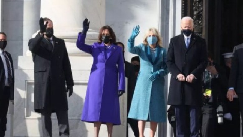 Të pajisur me maska, mbërrin në Capitol Hill Joe Biden dhe Kamala Harris