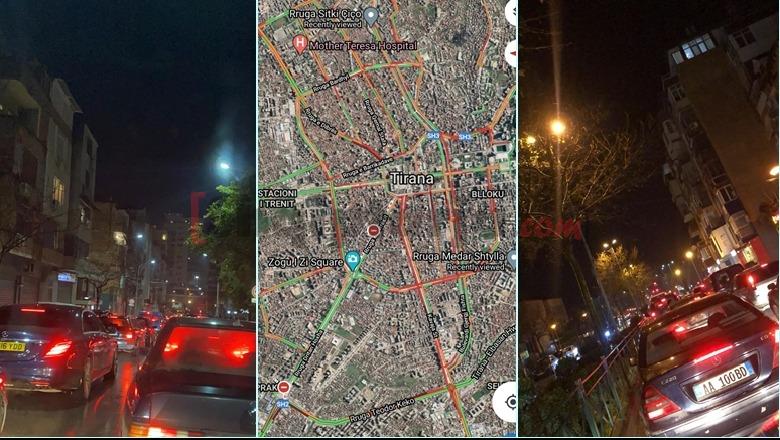 Hyn në fuqi ora policore, trafik i rënduar në disa rrugë të Tiranës