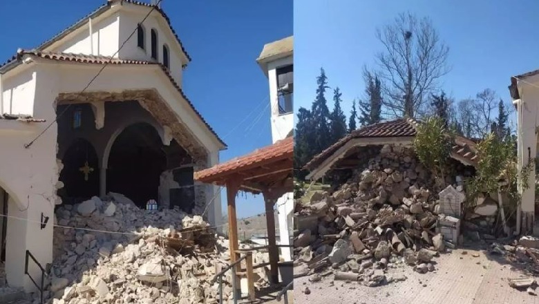  Greqi/ Kisha dhe shtëpi të shembura nga tërmeti i mesditës, nuk raportohen të lënduar