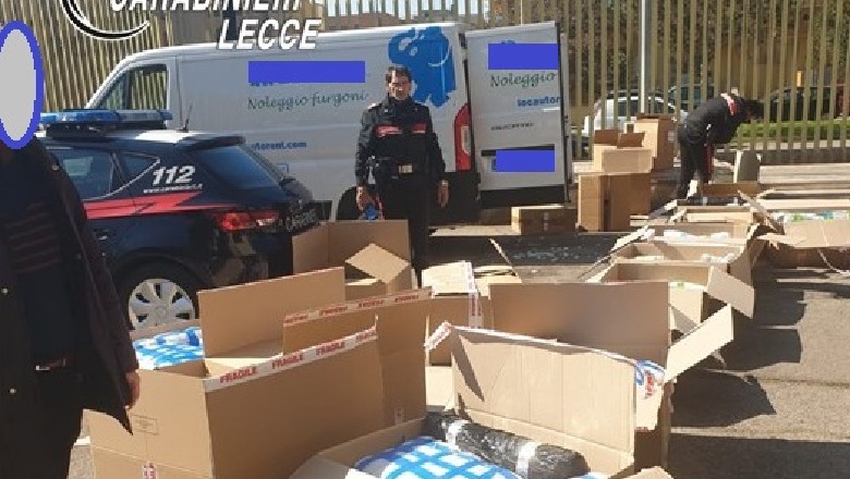 Itali, shqiptari me të dashurën ukrainase kapen me 320 kg kanabis ! Në shtëpinë e tyre gjendet dhe kokainë dhe dy pistoleta
