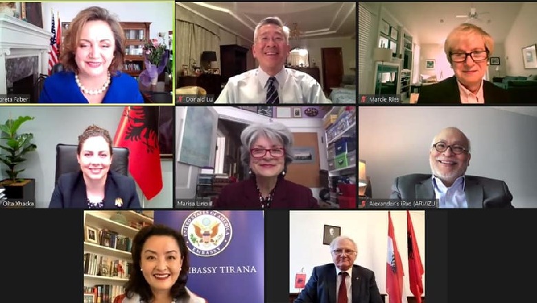 Xhaçka takim virtual me Yuri Kim dhe ish-ambasadorë amerikanë: Mirënjohje për mbështetjen që i dhatë Shqipërisë gjatë tranzicionit të vështirë 
