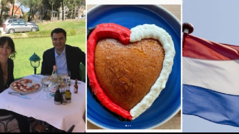 Basha dhe e shoqja gatuajnë kek me flamurin e Holandës: Kjo është zemra jonë sot! Shqipëria fiton