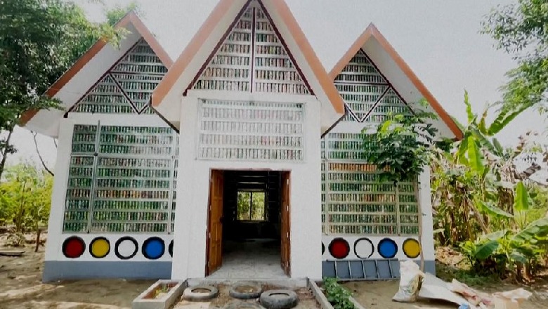 Krijuan ‘eco-tullat’ me mbetje plastike dhe ndërtuan një bibliotekë, vullnetarët në Mianmar frymëzojnë botën