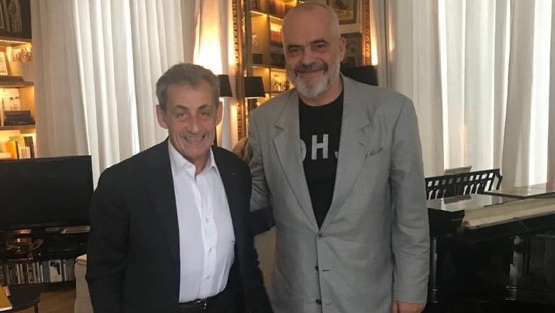 FOTO-LAJM/ Rama i shkon për vizitë në shtëpi ish-presidentit francez Nicolas Sarkozy: Me një mik special, i kërkova këshilla
