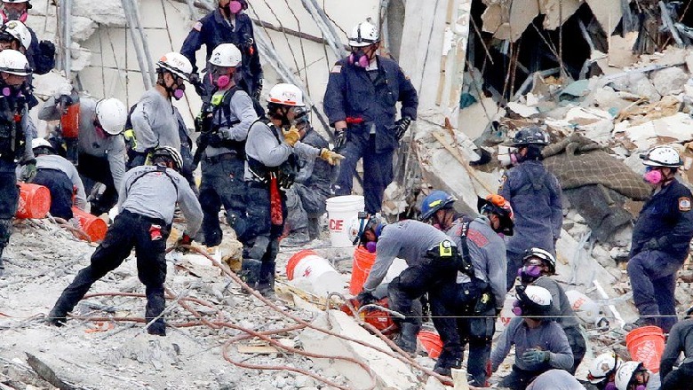 Shkon në 17 numri i viktimave, ‘shuhen’ shpresat, edhe 150 të bllokuar nën rrënojat e ndërtesës 12-katëshe në Miami, ekipet e shpëtimit nuk ndalin ritmin e punës 