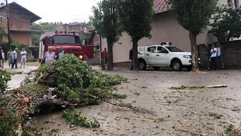 Ndryshimet e papritura të motit në Kosovë, shiu dhe era e fortë rrëzojnë shtyllat elektrike e pemë