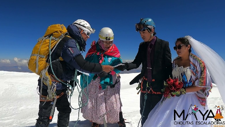 Dasmë në mbi 6.500 metra lartësi, çifti bolivian realizon një ceremoni të paharrueshme